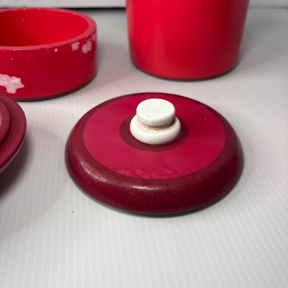 Melissa & Doug Deluxe Wooden Kitchen Accessory Set Red - Pots & Pans 5 pcs 2610 - Picture 5 of 15